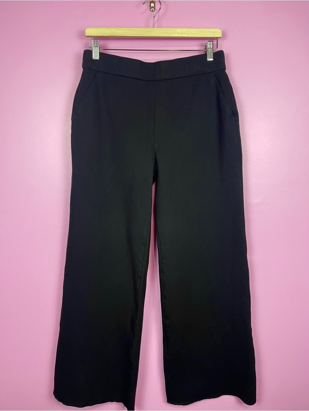SPANX PerfectFit Ponte Wide Leg Pants Black Smoothing Pull-On Women’s Large - Picture 8 of 14